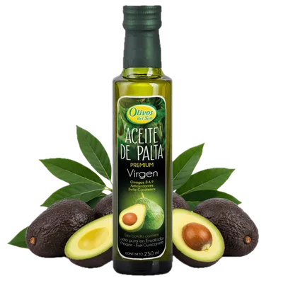 Aceite de Palta Virgen Olivos del Sur 250ml - Botella de vidrio oscuro